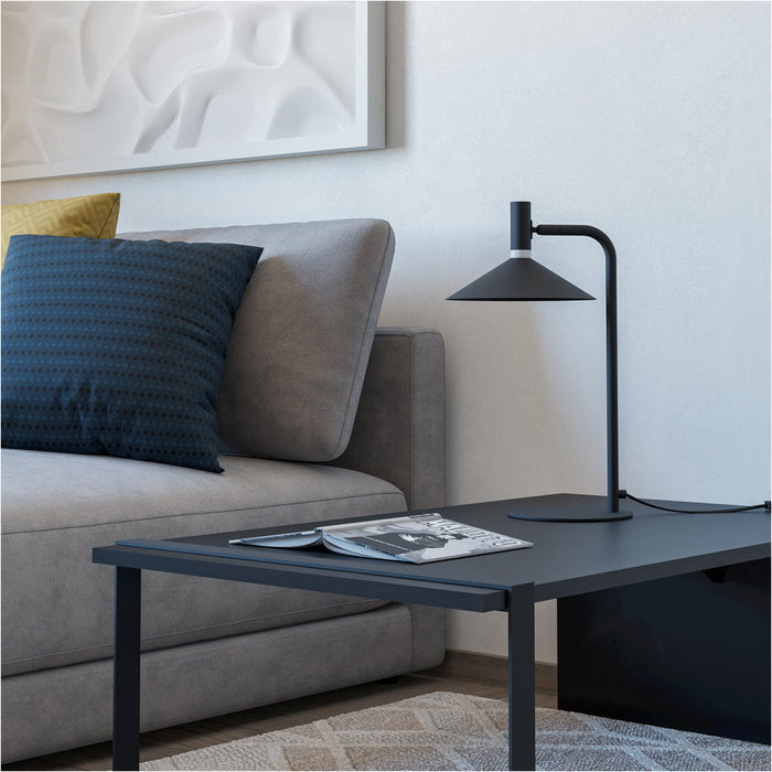 2 PACK Sleek Modern Black Table Lamp for Stylish Indoor Home Illumination