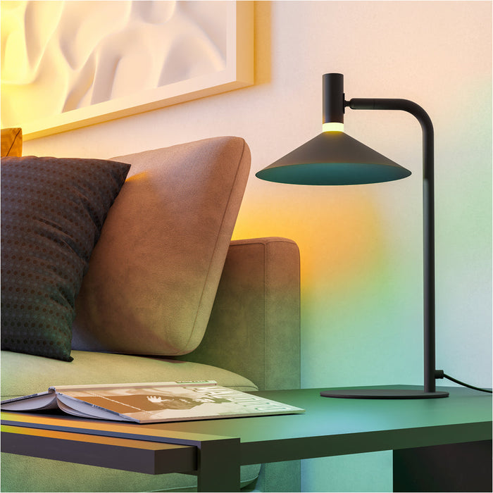 2 PACK Sleek Modern Black Table Lamp for Stylish Indoor Home Illumination