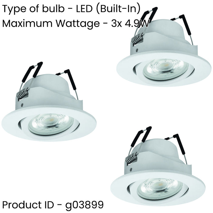 2 PACK Sleek White Ceiling Spotlight for Contemporary Indoor Lighting