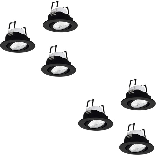 2 PACK Sleek Modern Black Ceiling Spotlight for Indoor Spaces Perfect for Home Lighting