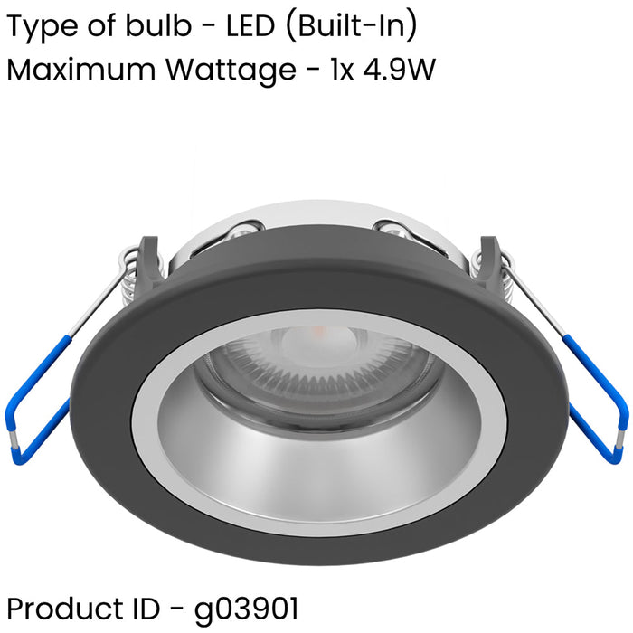 Sleek Black and Silver Ceiling Spotlight for Modern Indoor Spaces