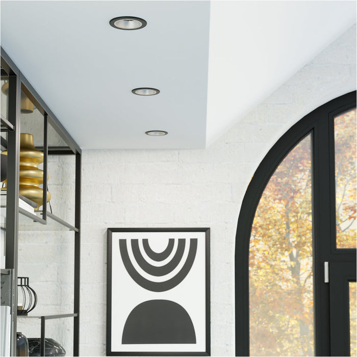 2 PACK Sleek Black and Silver Ceiling Spotlight for Modern Indoor Spaces