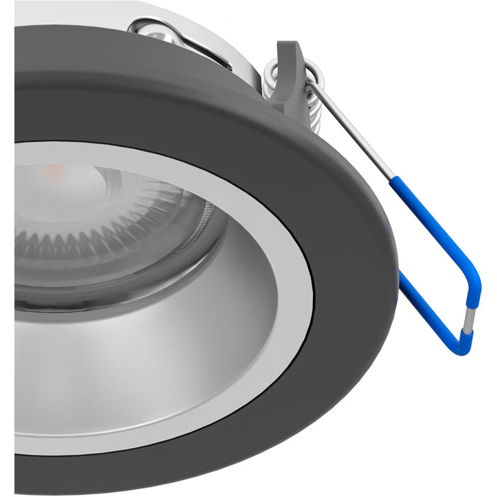 2 PACK Sleek Black and Silver Ceiling Spotlight for Modern Indoor Spaces