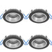 4 PACK Sleek Black and Silver Ceiling Spotlight for Modern Indoor Spaces