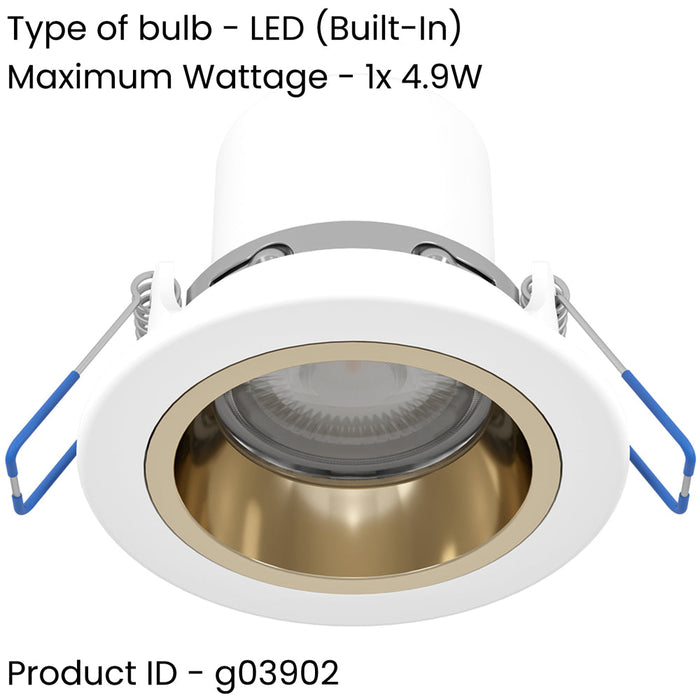 Elegant Modern White and Gold Indoor Ceiling Spotlight for Stylish Homes