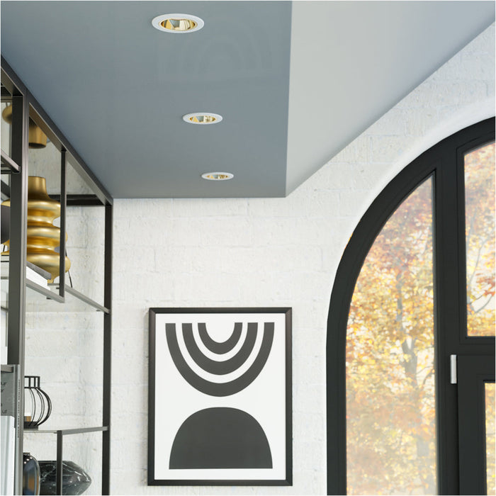 2 PACK Elegant Modern White and Gold Indoor Ceiling Spotlight for Stylish Homes