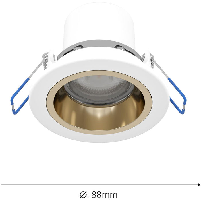 4 PACK Elegant Modern White and Gold Indoor Ceiling Spotlight for Stylish Homes