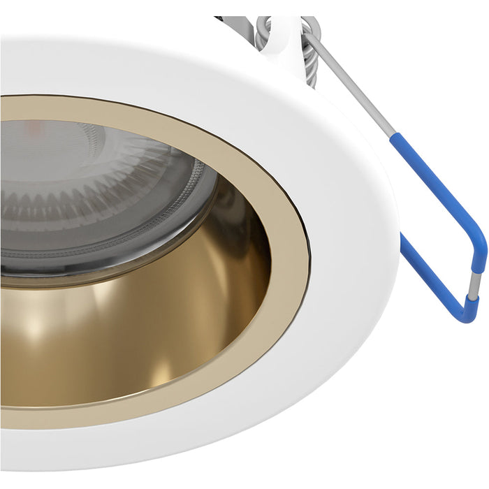 2 PACK Elegant Modern White and Gold Indoor Ceiling Spotlight for Stylish Homes