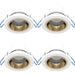 4 PACK Elegant Modern White and Gold Indoor Ceiling Spotlight for Stylish Homes