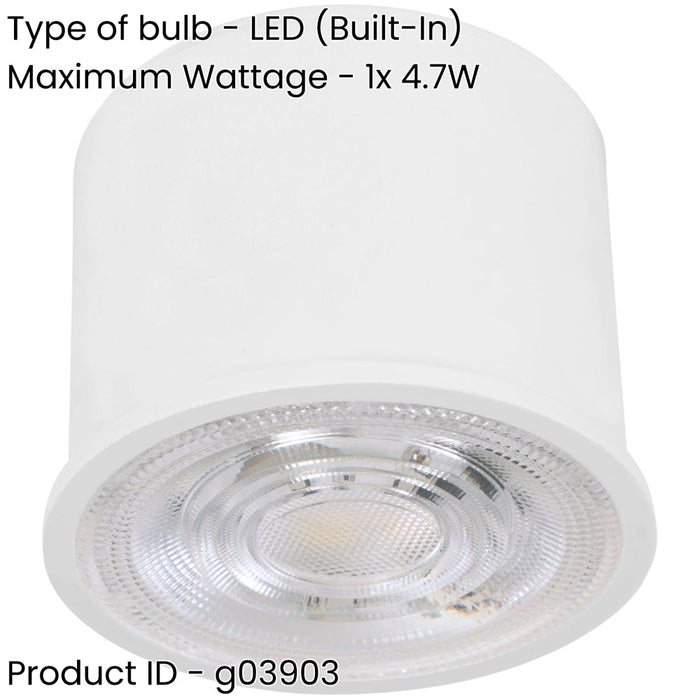 4 PACK Stylish Modern White Ceiling Spotlight for Indoor Home Decor