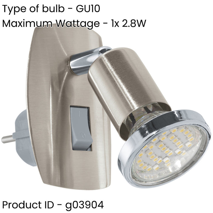 2 PACK Sleek Satin Nickel and Chrome LED Wall Light for Modern Indoor Spaces