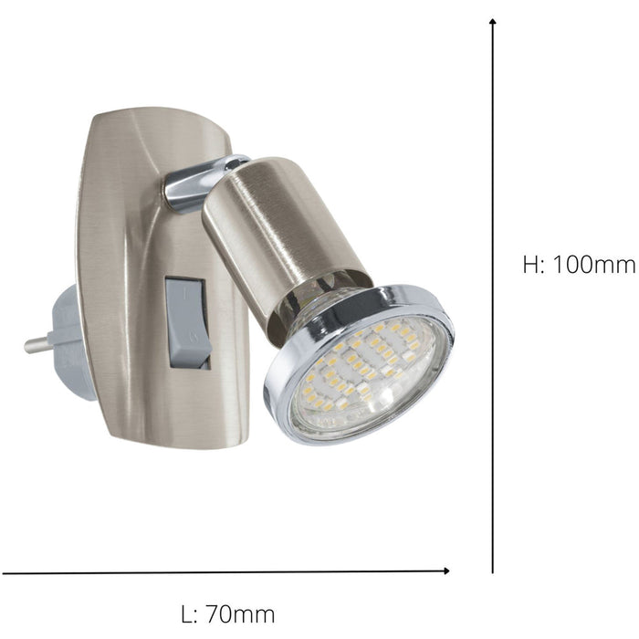 2 PACK Sleek Satin Nickel and Chrome LED Wall Light for Modern Indoor Spaces