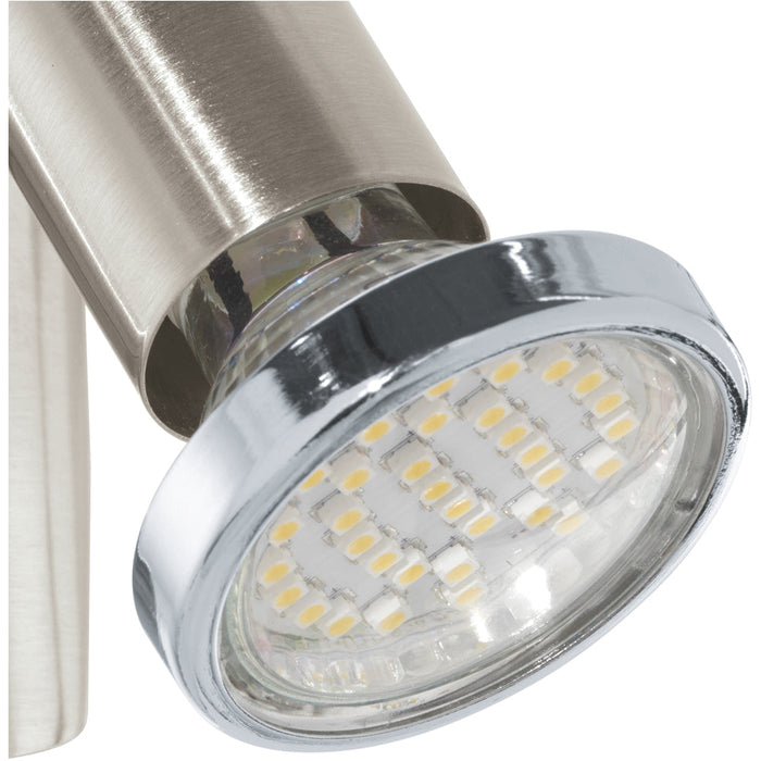 Sleek Satin Nickel and Chrome LED Wall Light for Modern Indoor Spaces