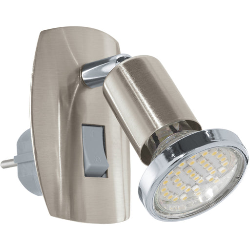 Sleek Satin Nickel and Chrome LED Wall Light for Modern Indoor Spaces