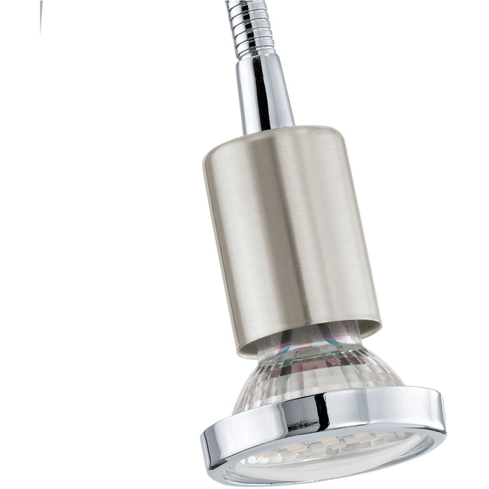 2 PACK Sleek Modern Satin Nickel and Chrome LED Wall Light for Indoor Space