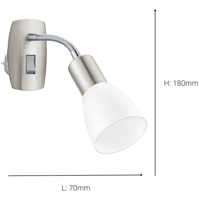 Sleek Modern Satin Nickel and Chrome LED Wall Light for Indoor Spaces