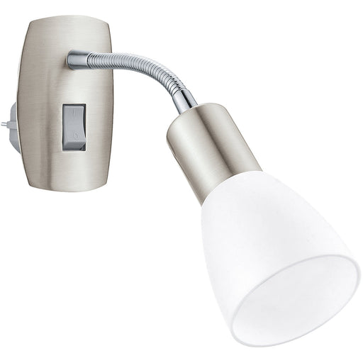 Sleek Modern Satin Nickel and Chrome LED Wall Light for Indoor Spaces