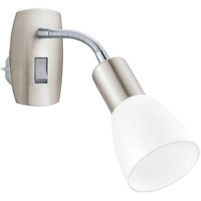 Sleek Modern Satin Nickel and Chrome LED Wall Light for Indoor Spaces