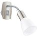 Sleek Modern Satin Nickel and Chrome LED Wall Light for Indoor Spaces