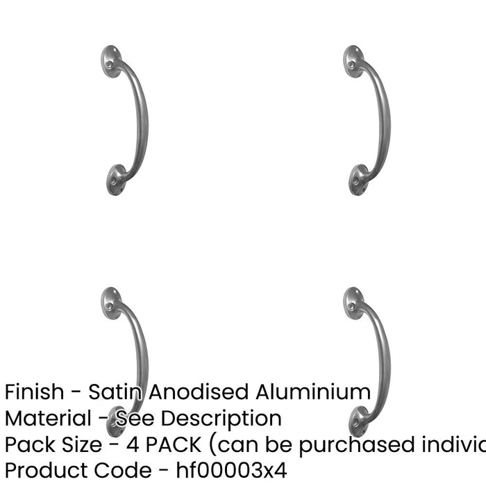 PACK Premium 150mm Satin Anodised Aluminium Handle Stylish Interiors Door Handle-1