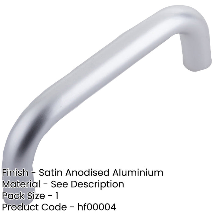 Durable 19mm Shape Aluminium Pull Handle with Satin Anodised Finish Door Handle-1