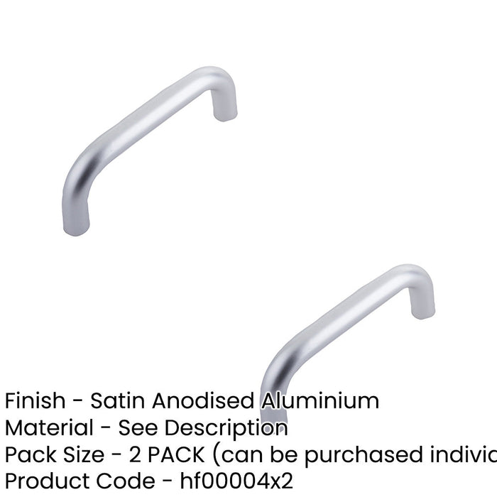 PACK Durable 19mm Shape Aluminium Pull Handle with Satin Anodised Finish Door Handle (1)-1