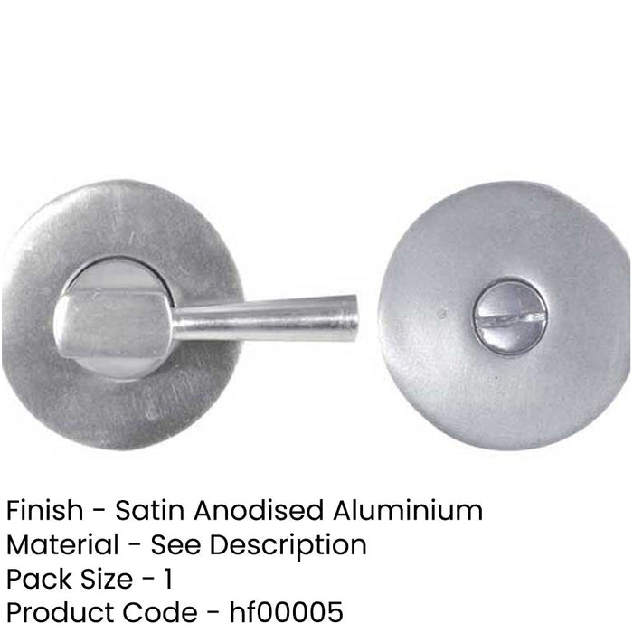 Satin Anodised Aluminium Easy Turn Release Lock 50mm Door Handle-1