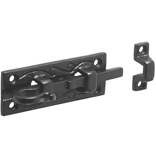 Antique Black Straight Bolts 100mm Classic Hardware Timeless Designs Door Bolt Lock