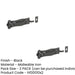 PACK Antique Black Necked Bolts 200mm Perfect Vintage Projects Door Bolt Lock (1)-1