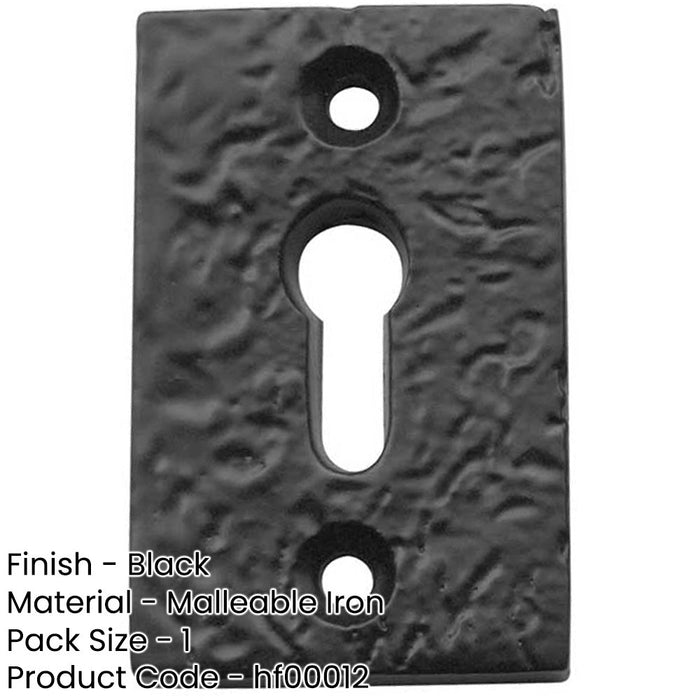 Antique Black Rectangular Escutcheons 50x32mm Classic Home Decor Hole Cover-1