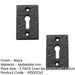 PACK Antique Black Rectangular Escutcheons 50x32mm Classic Home Decor Hole Cover (1)-1