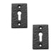 PACK Antique Black Rectangular Escutcheons 50x32mm Classic Home Decor Hole Cover (1)