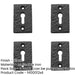 PACK Antique Black Rectangular Escutcheons 50x32mm Classic Home Decor Hole Cover-1