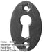 Vintage 50mm Black Oval Escutcheon Doors Cabinets Hole Cover-1