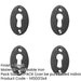 PACK Vintage 50mm Black Oval Escutcheon Doors Cabinets Hole Cover-1