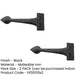 PACK Rustic Antique Gate Hinge 225mm Elegant Black Finish Traditional Gate Door Door Hinges (1)-1