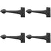 PACK Rustic Antique Gate Hinge 225mm Elegant Black Finish Traditional Gate Door Door Hinges