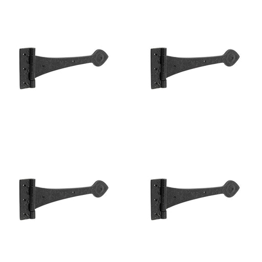 PACK Premium Quality Antique Gate Hinge 315mm Elegant Black Finish Traditional Gate Door Door Hinges