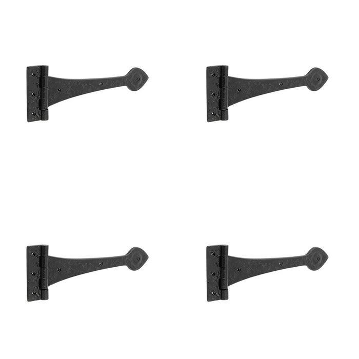 PACK Premium Quality Antique Gate Hinge 315mm Elegant Black Finish Traditional Gate Door Door Hinges