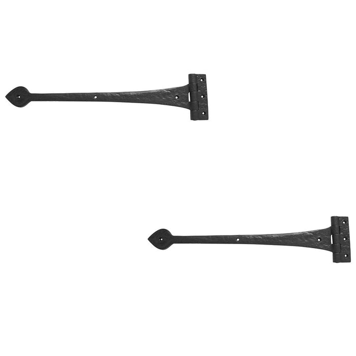 PACK Premium Quality Antique Black Gate Hinge 430mm Durable Design Traditional Gate Door Door Hinges (1)