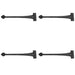 PACK Premium Quality Antique Black Gate Hinge 430mm Durable Design Traditional Gate Door Door Hinges