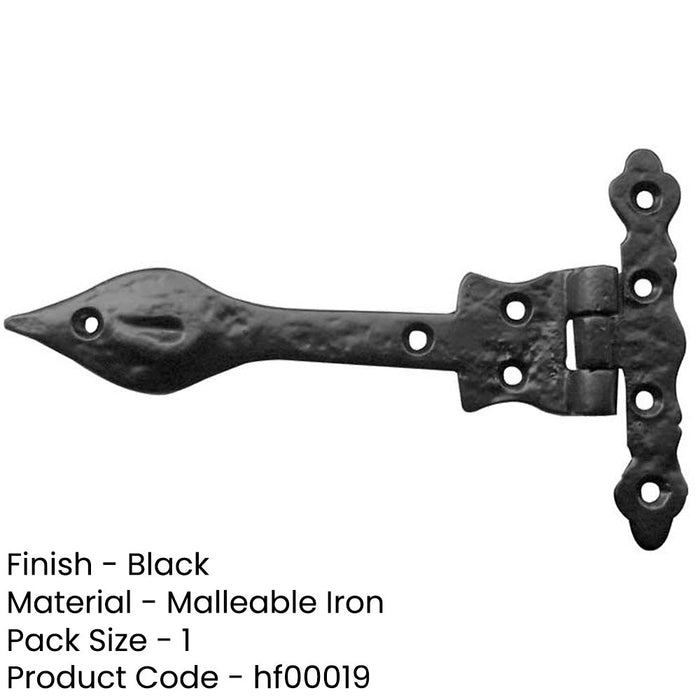 Premium Antique Gate Hinge 160mm Elegant Black Finish Traditional Gate Door Door Hinges-1