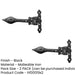 PACK Premium Antique Gate Hinge 160mm Elegant Black Finish Traditional Gate Door Door Hinges (1)-1
