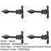 PACK Premium Antique Gate Hinge 160mm Elegant Black Finish Traditional Gate Door Door Hinges-1