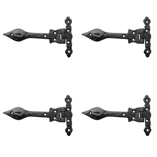 PACK Premium Antique Gate Hinge 160mm Elegant Black Finish Traditional Gate Door Door Hinges