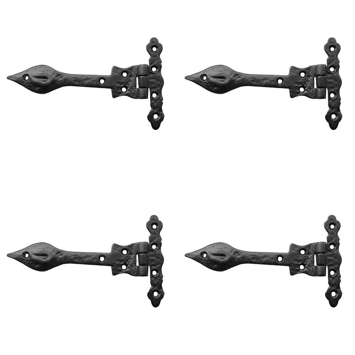 PACK Premium Antique Gate Hinge 160mm Elegant Black Finish Traditional Gate Door Door Hinges