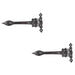 PACK Premium Antique Gate Hinge 230mm Elegant Black Finish Traditional Gate Door Door Hinges (1)