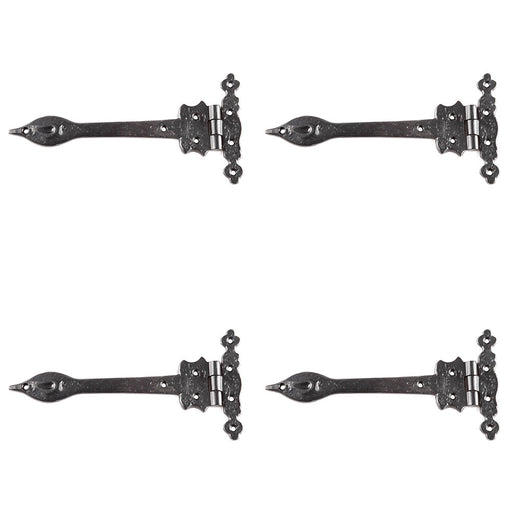 PACK Premium Antique Gate Hinge 230mm Elegant Black Finish Traditional Gate Door Door Hinges