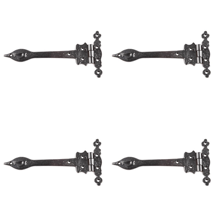PACK Premium Antique Gate Hinge 230mm Elegant Black Finish Traditional Gate Door Door Hinges