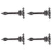 PACK Premium Antique Gate Hinge 230mm Elegant Black Finish Traditional Gate Door Door Hinges